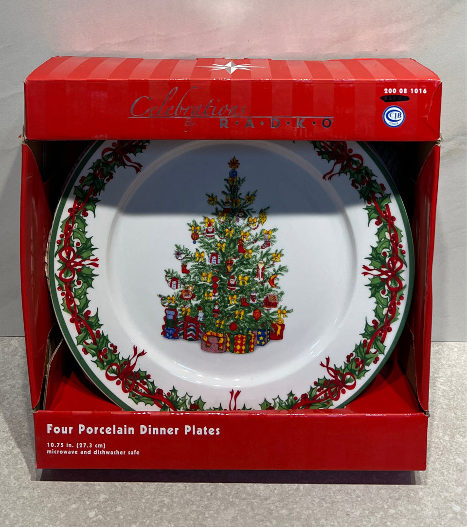 Set of 4 Radko Dinner Plates