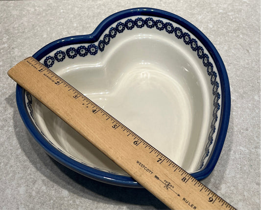 Polish Pottery Heart Bowl