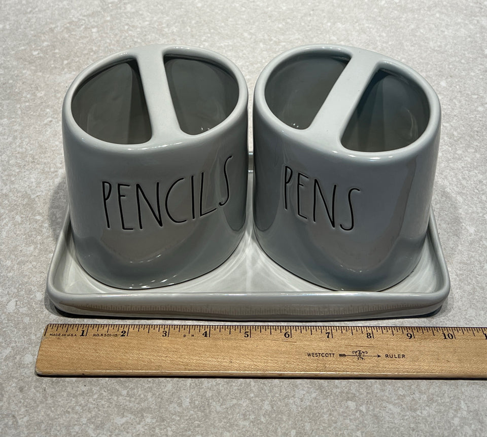 Rae Dunn Pens Pencil & Tray