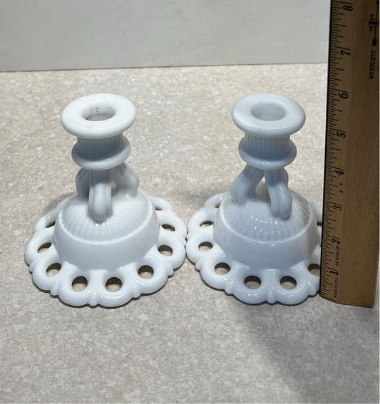 Pair of Westmoreland Candleholders