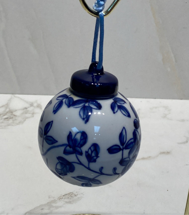 Blue And White Christmas Ornament
