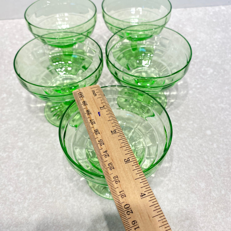 Set of 5 Uranium Glasses