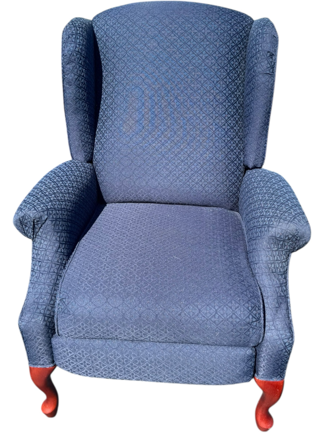 Blue Wingback Recliner