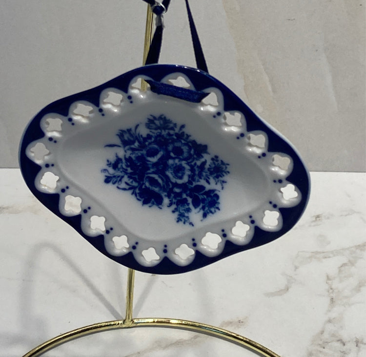 Blue And White Christmas Ornament