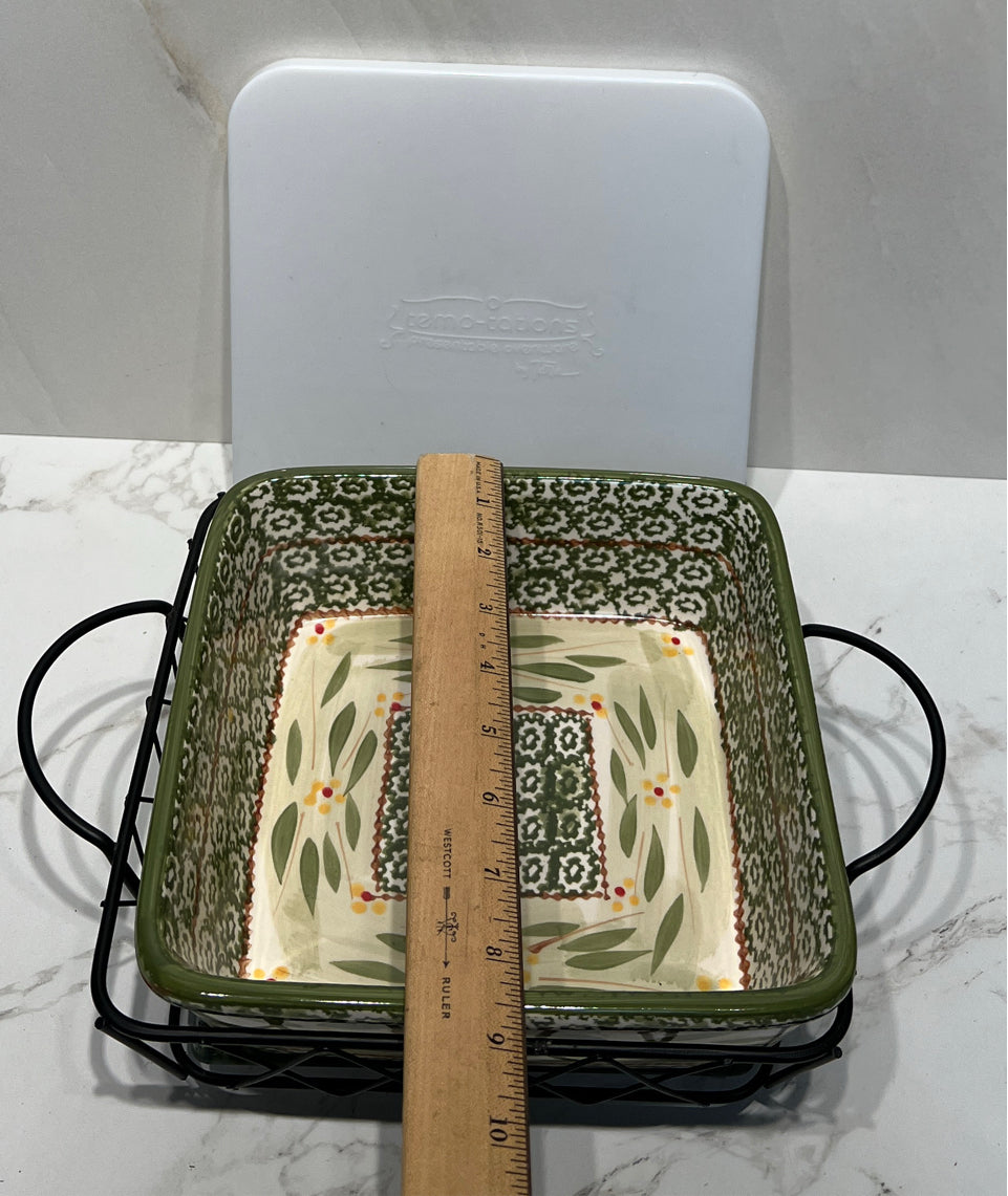 Temptations Covered Casserole on Stand