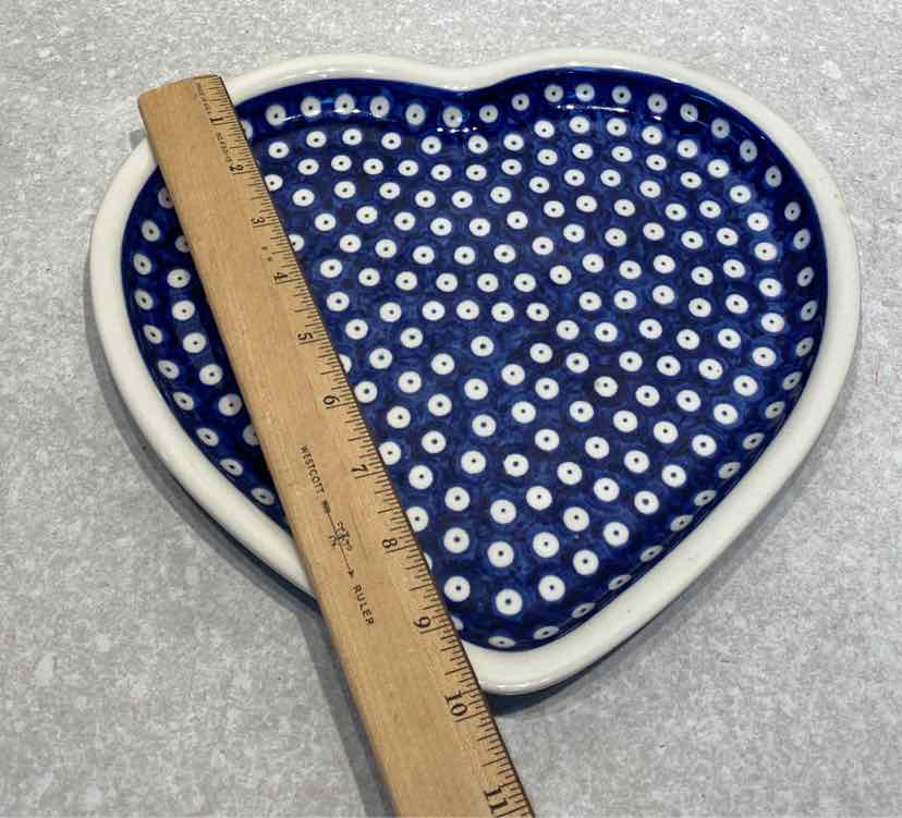 Polish pottery Heart Plate