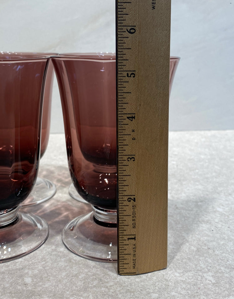 Set of 4 Dansk Amethyst Glasses