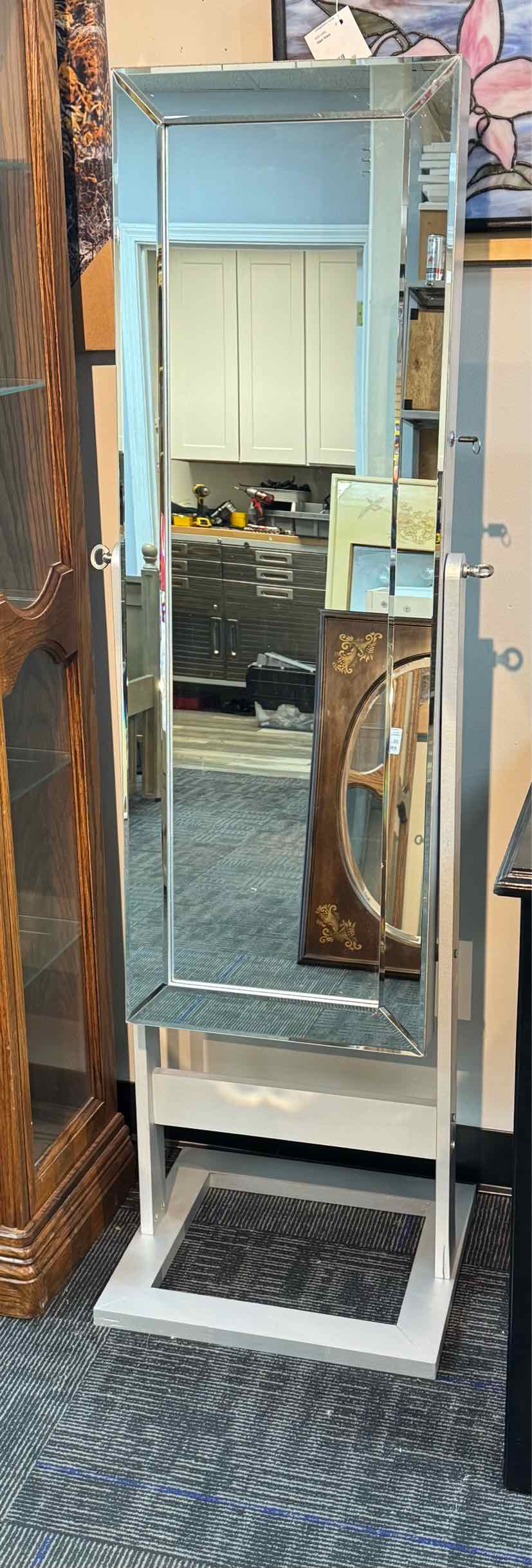 Storage Jewelry Floor Mirror