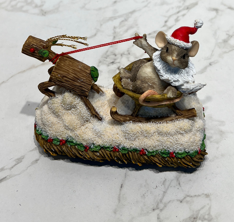 Christmas Mouse Figurine