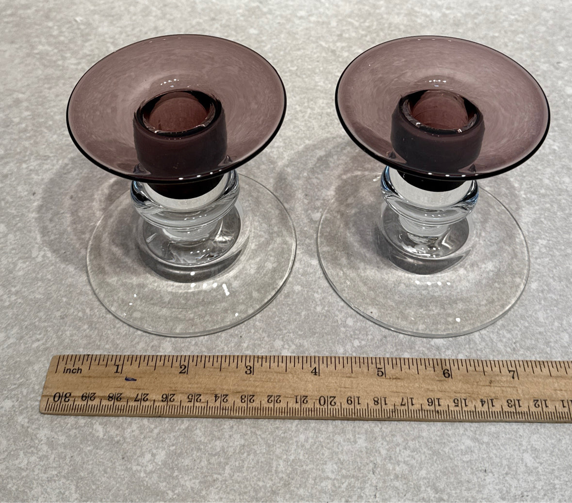 Pair of Signed Candleholders