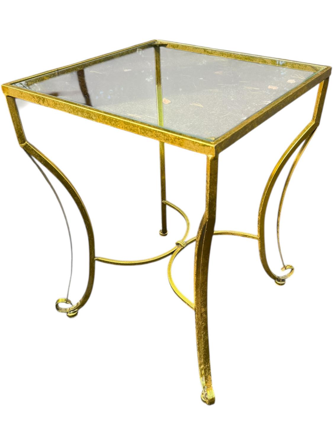 Glass Top End Table
