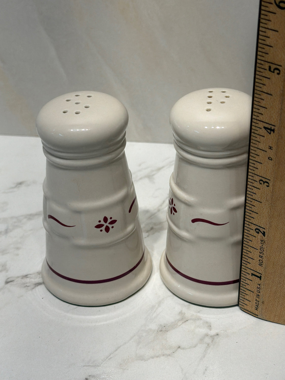 Longaberger Salt And Pepper Shakers
