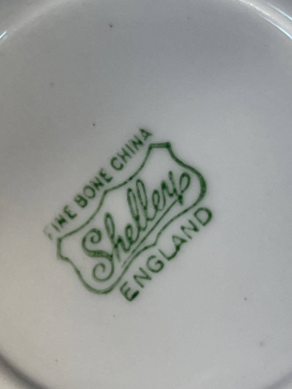 Shelley Cup and Saucer - Black Harlequin