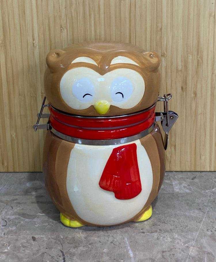 Covered Owl Jar