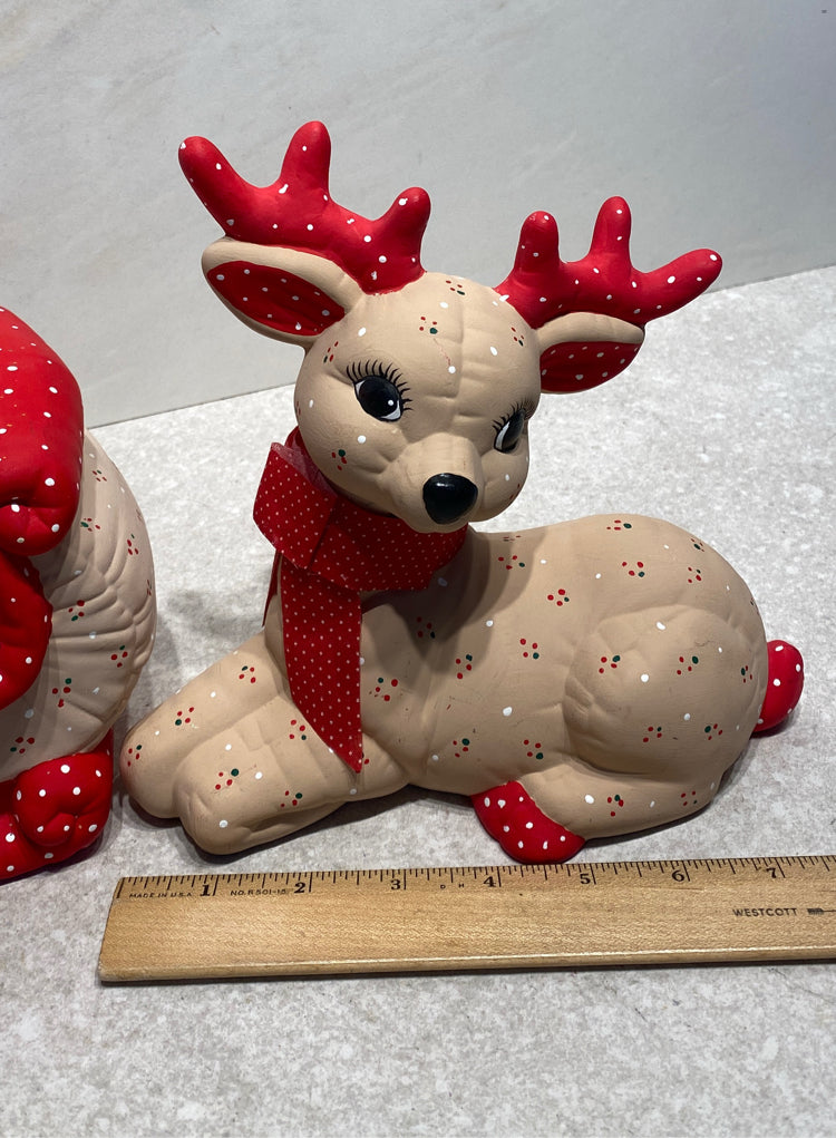 Vintage Deer and Sleigh