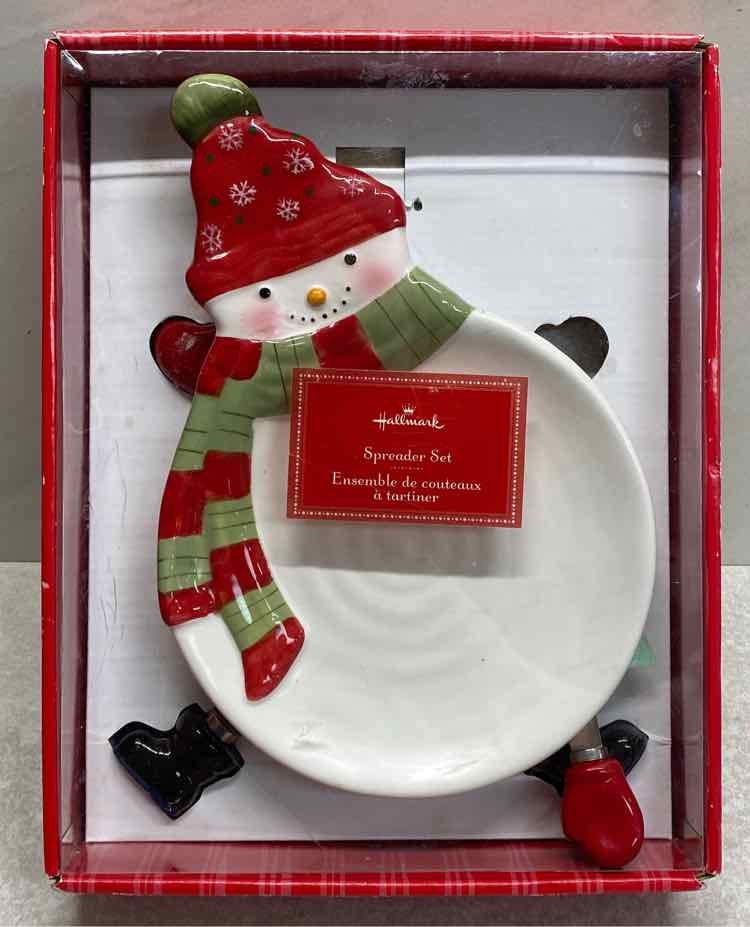Snowman Plate with Spreaders