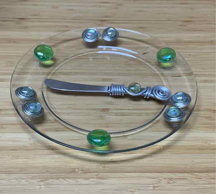 Plate With Serving Knife
