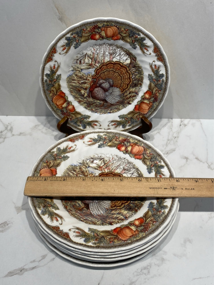 Set of 8 Harvest Bounty Plates