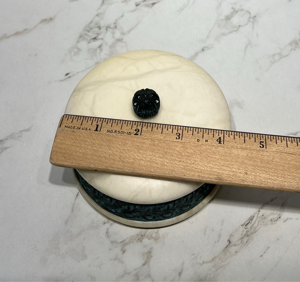 Alabaster Covered Bowl