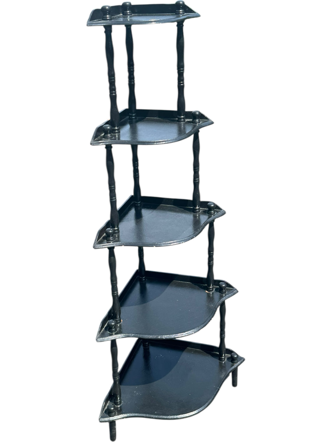 Corner Black Shelf