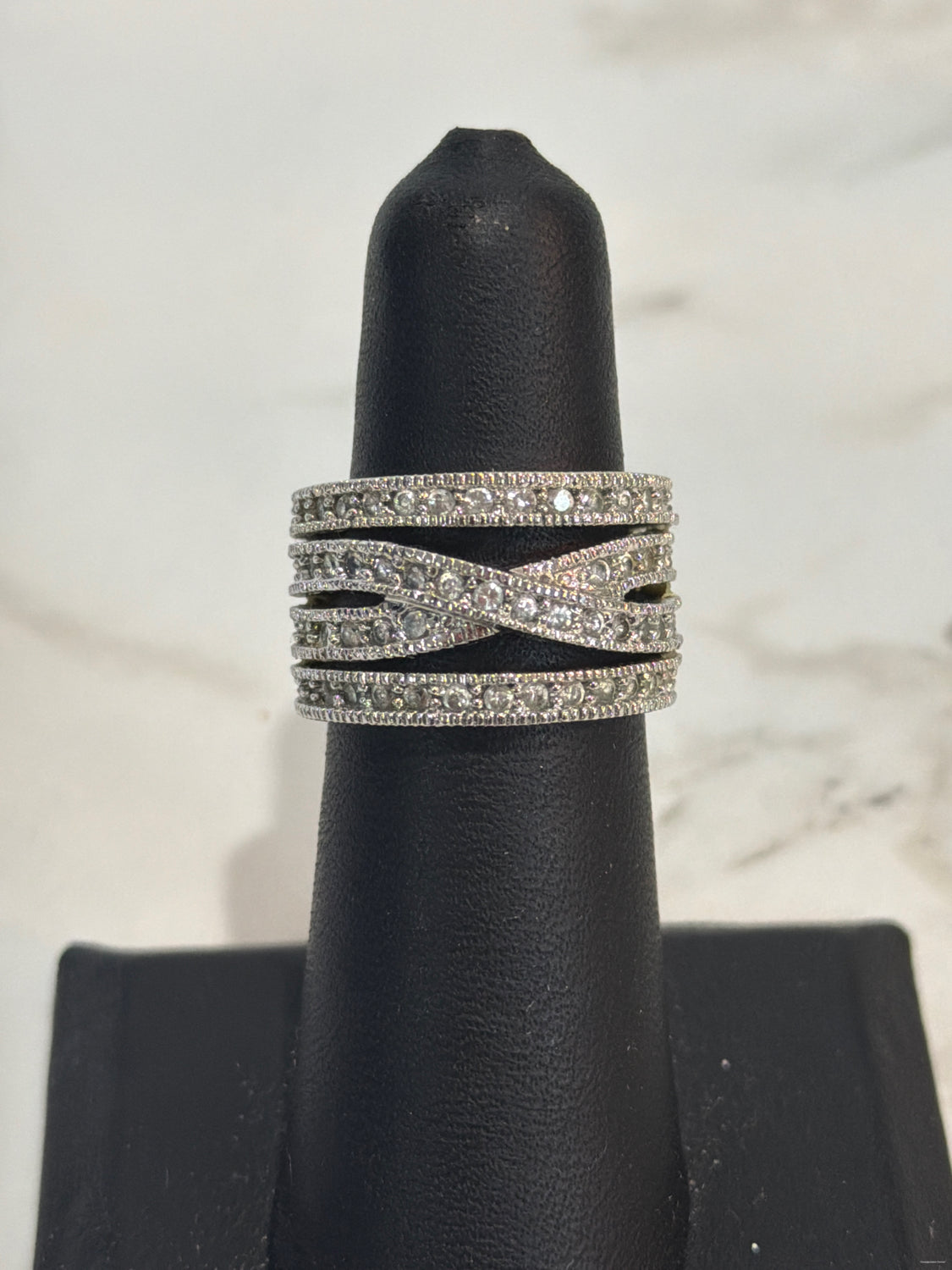 Size 6 Sterling CZ Ring