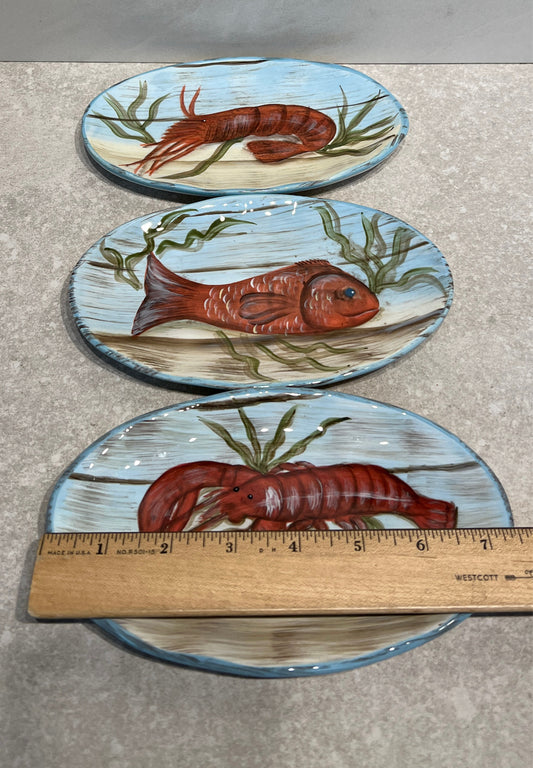Set of 3 Fish plates