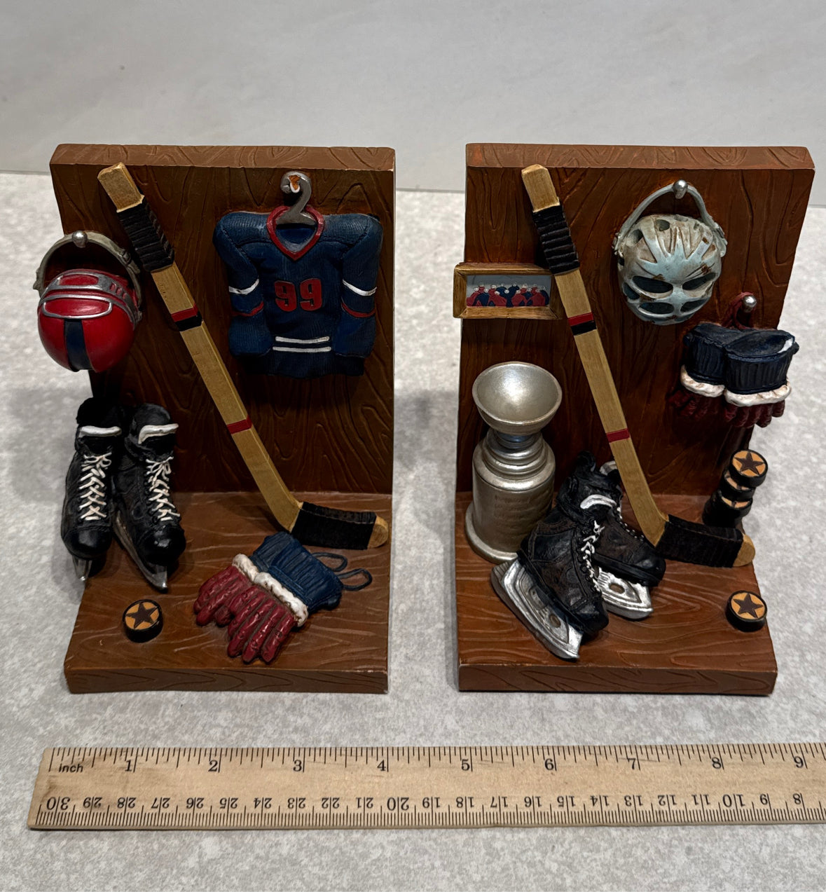 Pair of Hockey Bookends