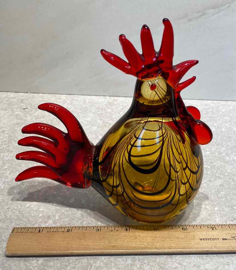 Murano Style Rooster