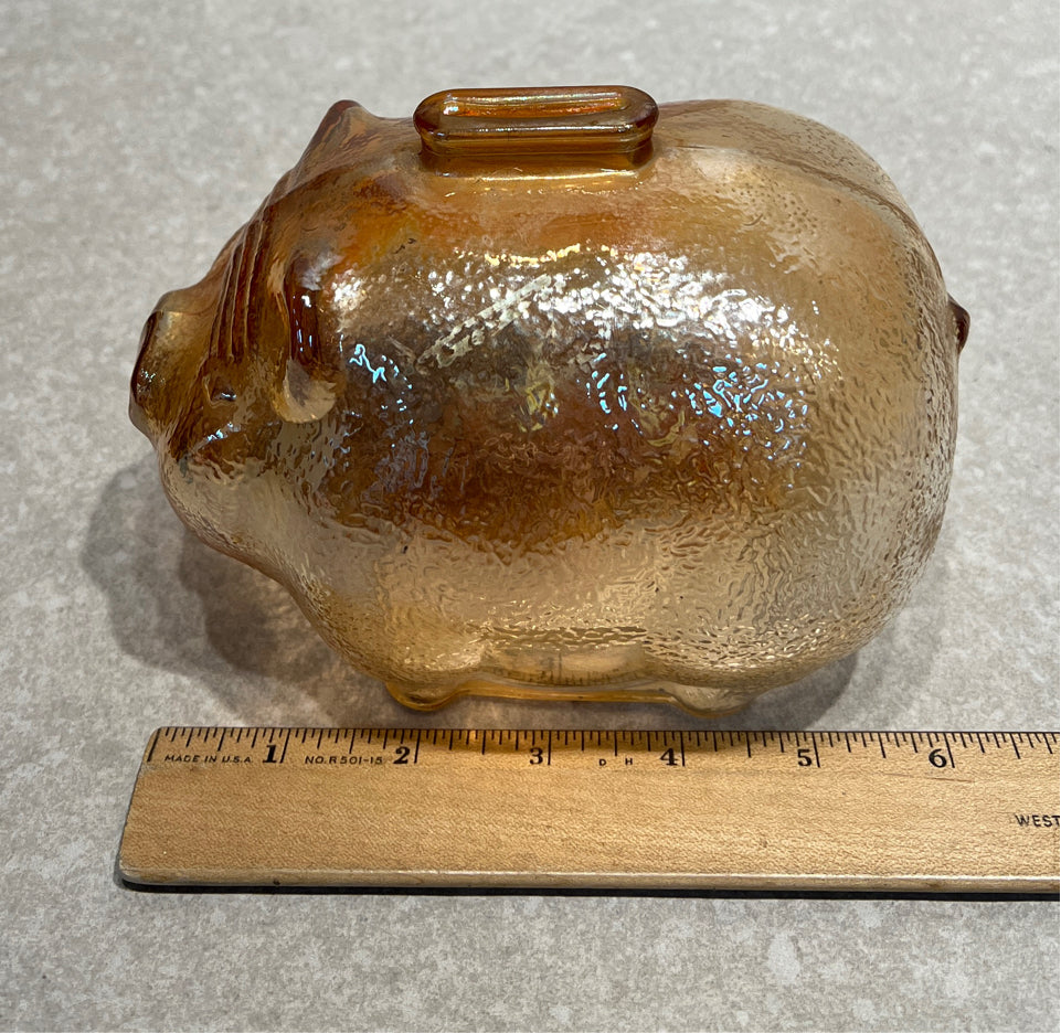 Carnival Glass Piggy Bank