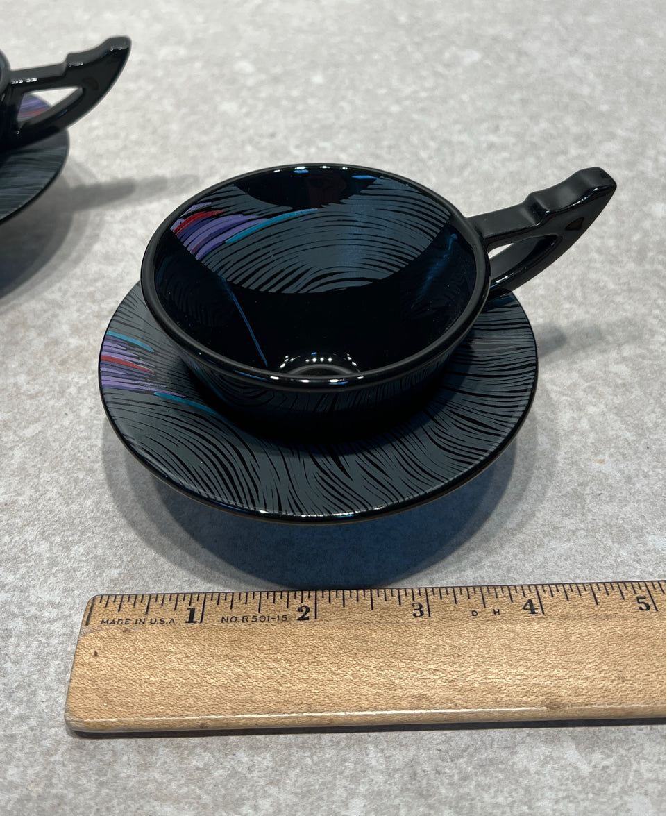 Salins Studios - Set of 4 Cups/Saucers