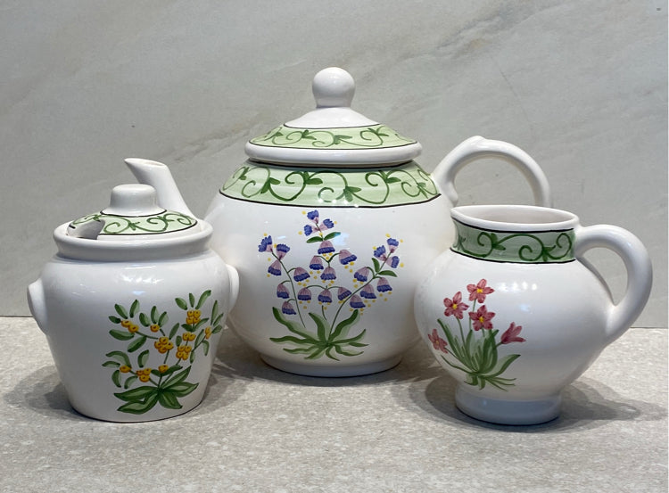 Teapot, Sugar and CReamer