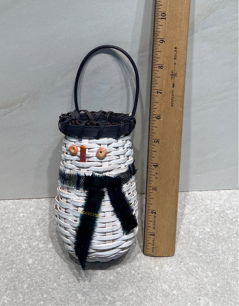 Handmade Snowman Basket