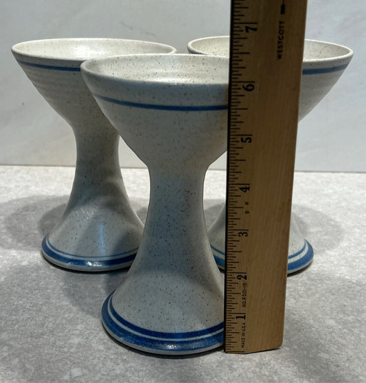 Set of 3 Pottery Goblets