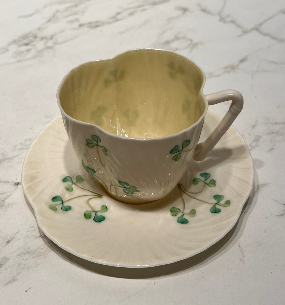 Belleek Cup and Saucer