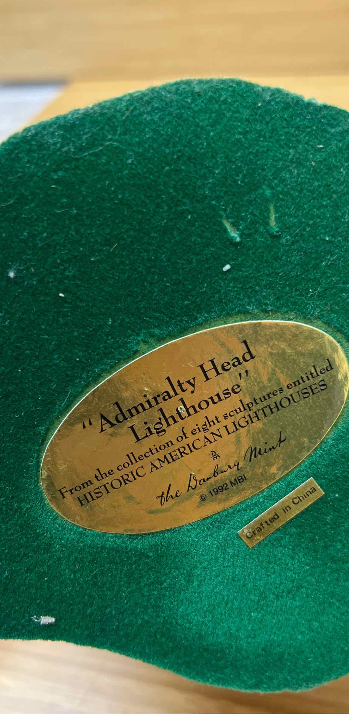 Danbury Mint Admiralty Head Lighthouse