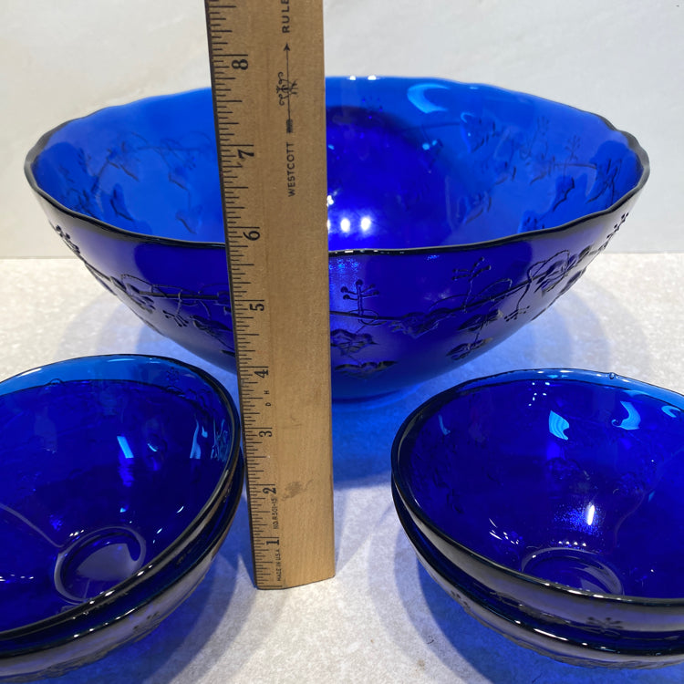 5 Piece Blue Bowl Set