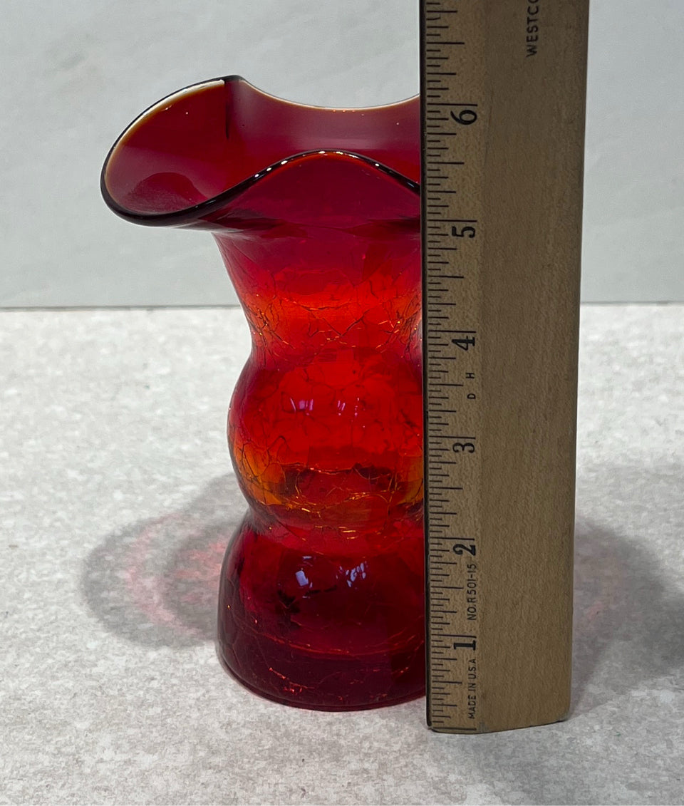 Crackle Glass Vase