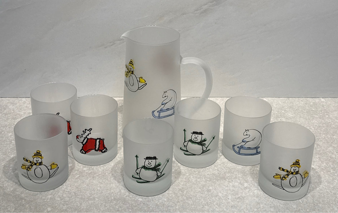 Dartington Pitcher and 7 Glasses