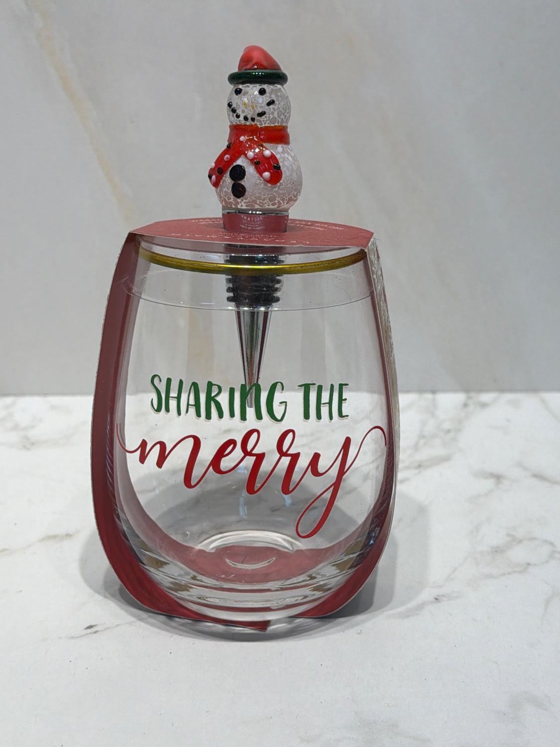 Glass with Bottle Stopper