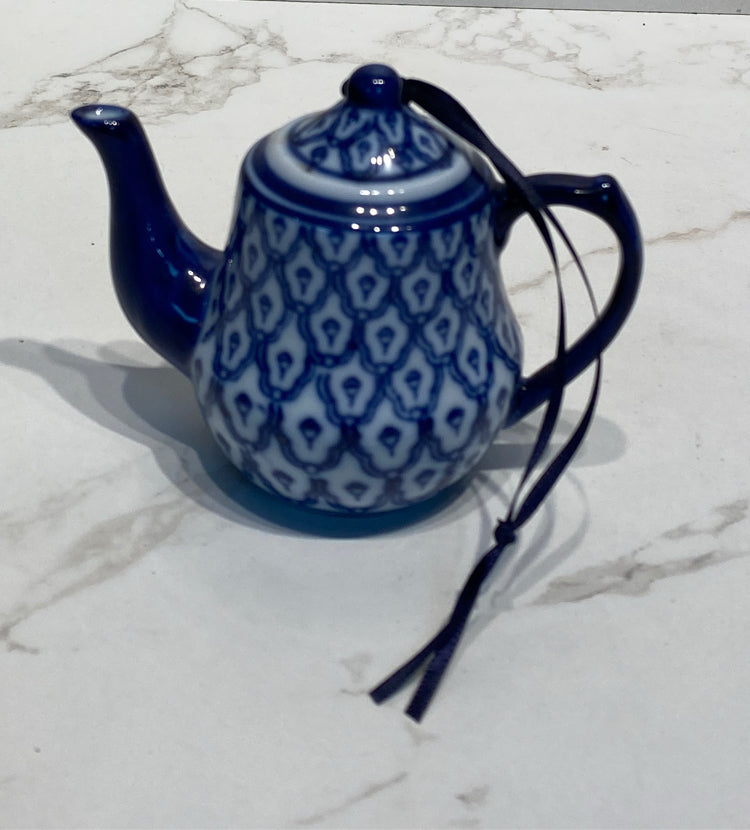 Blue And White Christmas Ornament