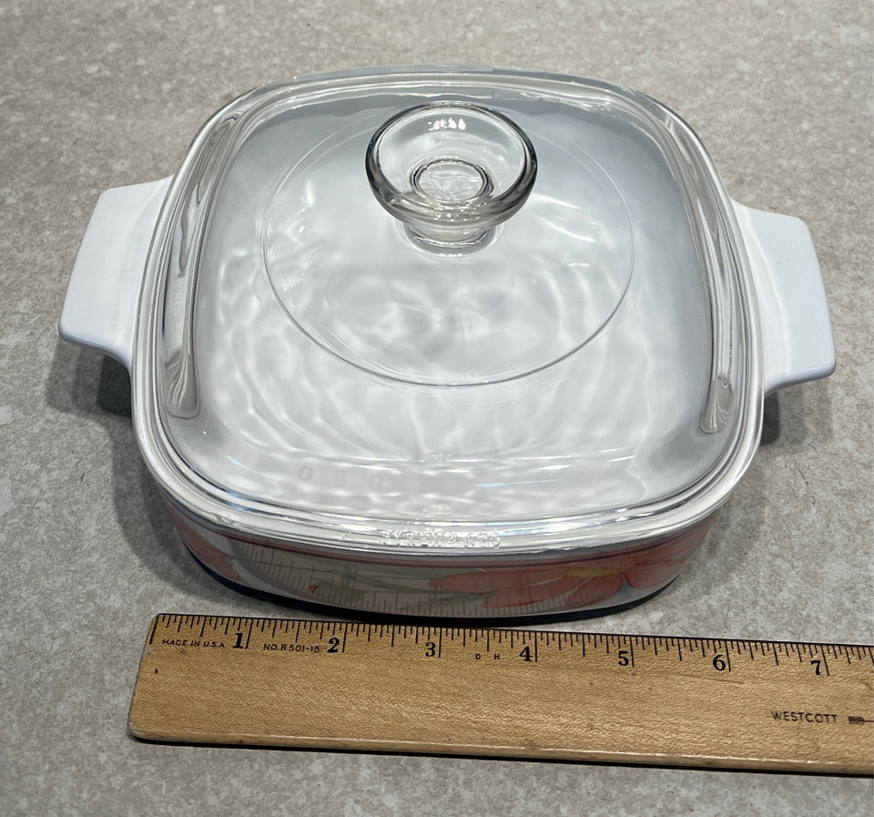 Covered Corning Ware Bowl