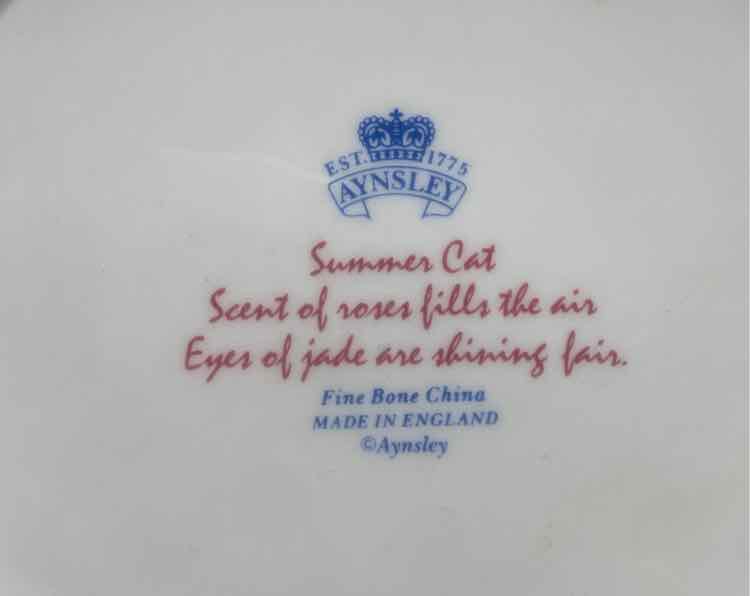 Aynsley Cat Plate