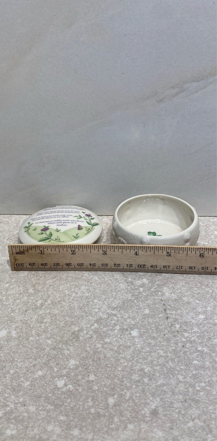 Belleek Covered Trinket