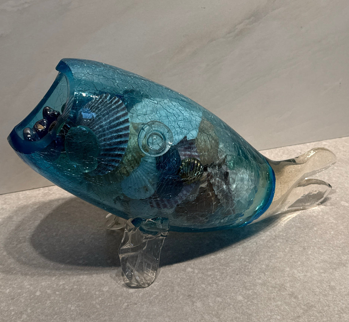 Bleko Blue Fish with Shells - as is