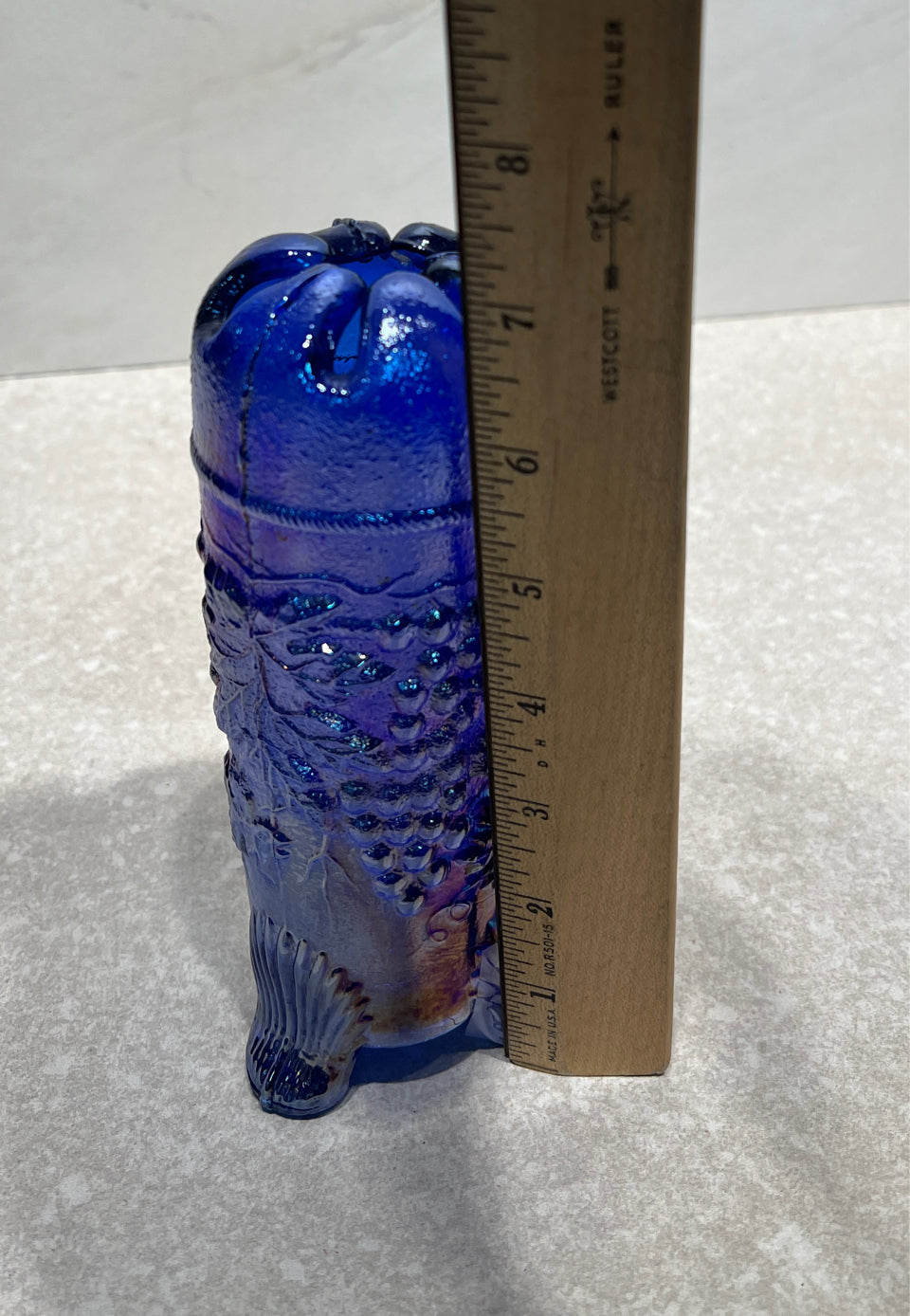 Carnival Glass Hat Pin Holder - as is