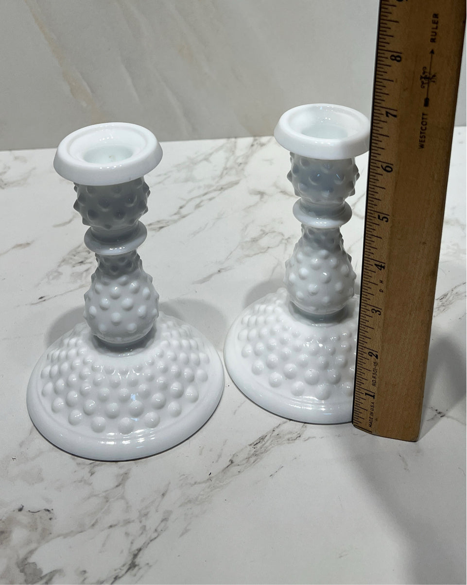 Pair of Fenton Candleholders