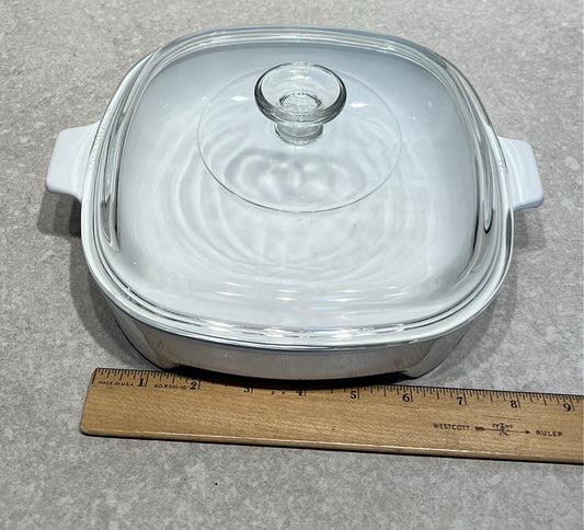 Covered Corning Ware Bowl
