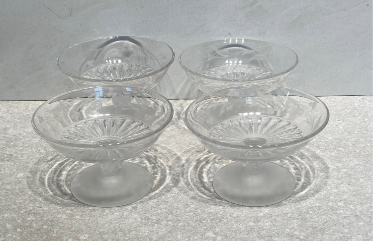 Set of 4 3 Faces Sherbert Glasses