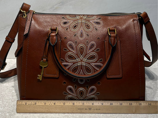 Fossil Parker Embroidery Handbag