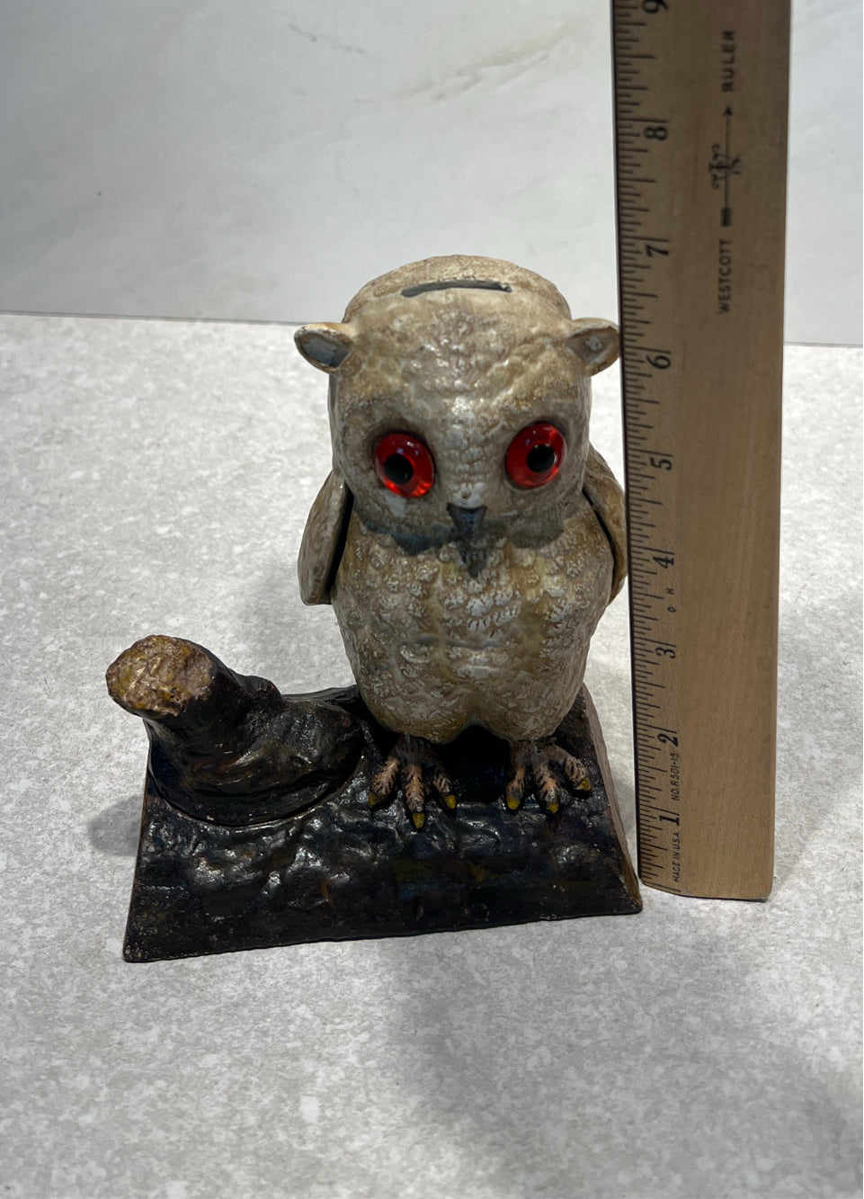 Cast Iron Owl Bank